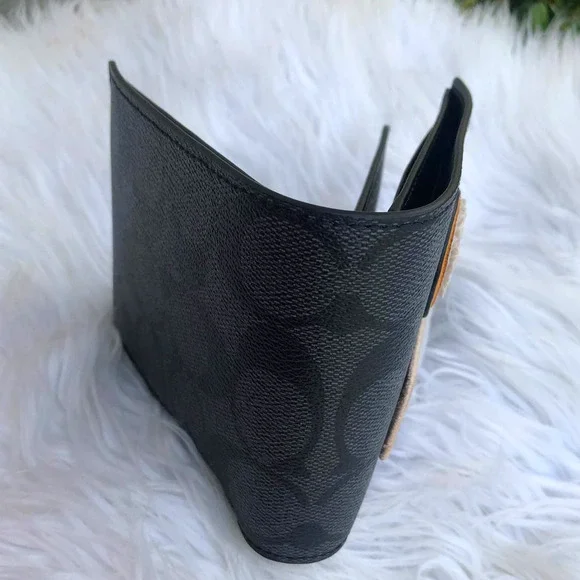 New 🎀 Coach 3 In 1 Wallet In Signature Canvas With Ski Patches - Picture 5 of 10